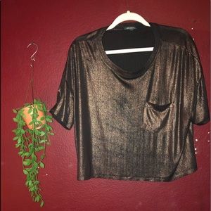 Golden crop top. GOLD